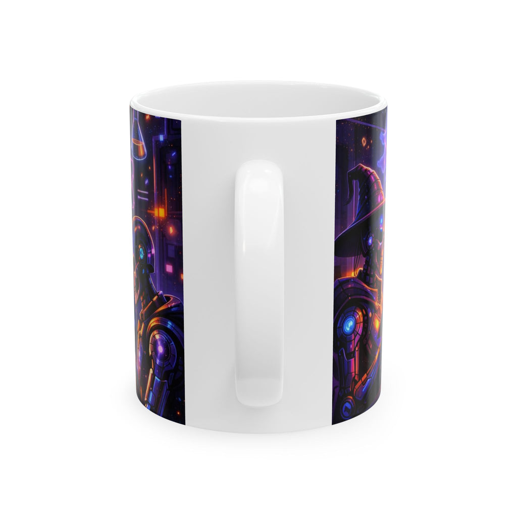 Halloween Science Pumpkin Mug — Glowing STEM & Read Lab Ceramic Coffee Cup (11oz/15oz)