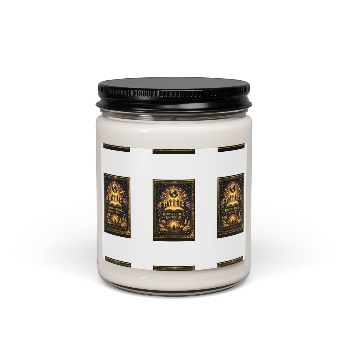 9oz Scented Soy Candle — Warm Amber & Spiced Vanilla Jar (aromatic home fragrance)