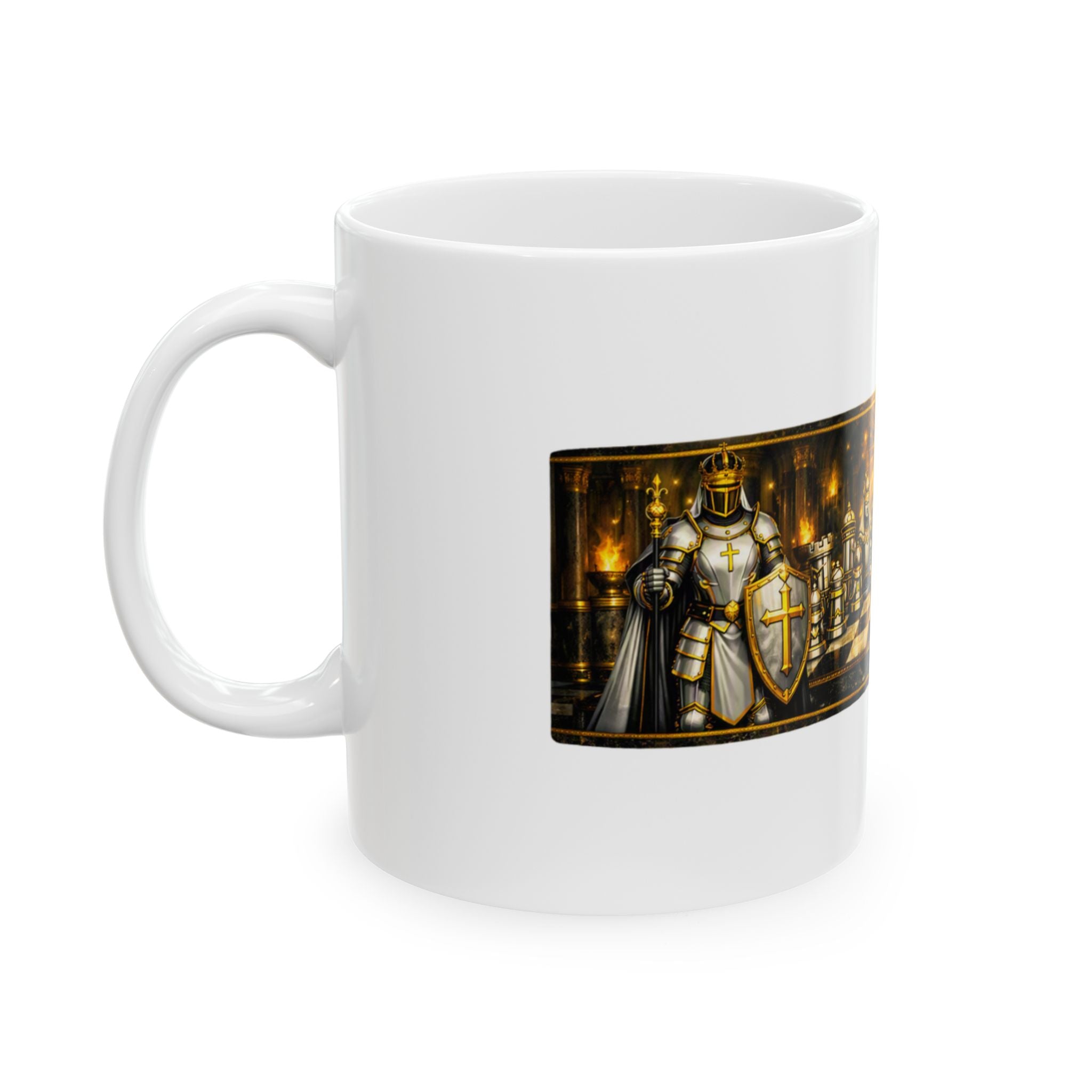 Christian Chess Cross Ceramic Mug — Inspirational Faith & Strategy Coffee Cup (11oz, 15oz)