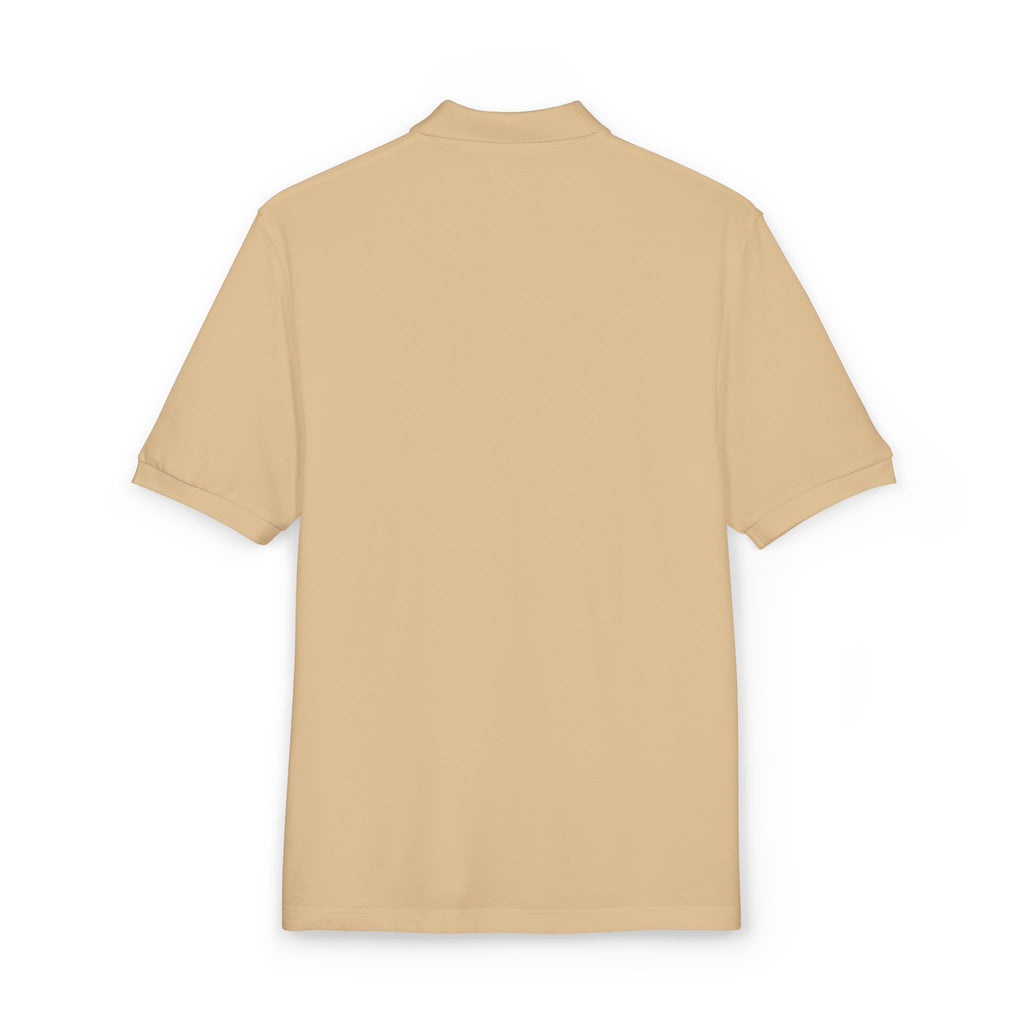 Masonic-Embroidered Gold Fleur-de-Lis Polo Shirt