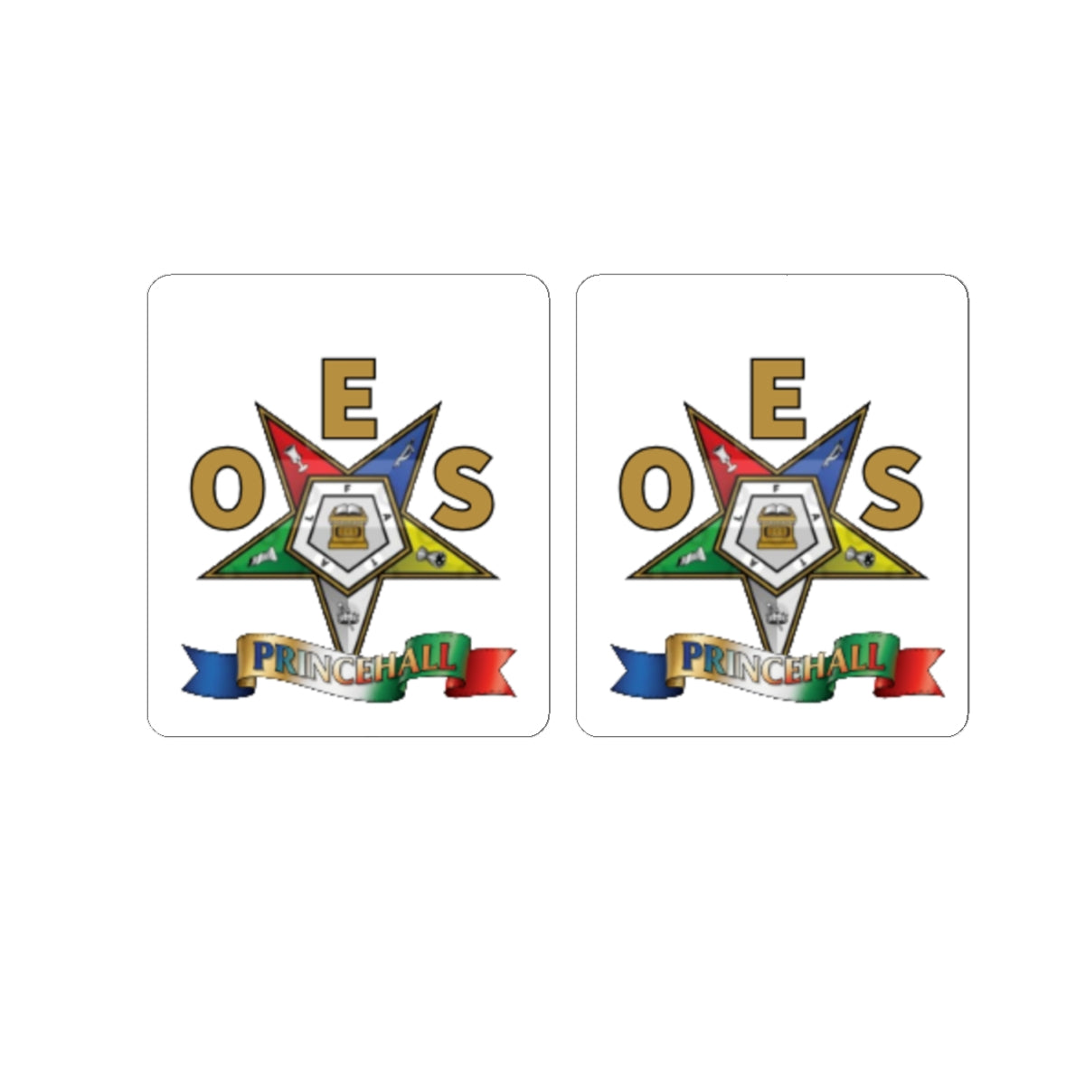 Prince Hall OES Emblem Stickers — Order of the Eastern Star Kiss-Cut Sticker Pack