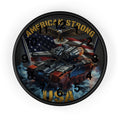 American Strong USA Tank Wall Clock — Patriotic Military Home Decor