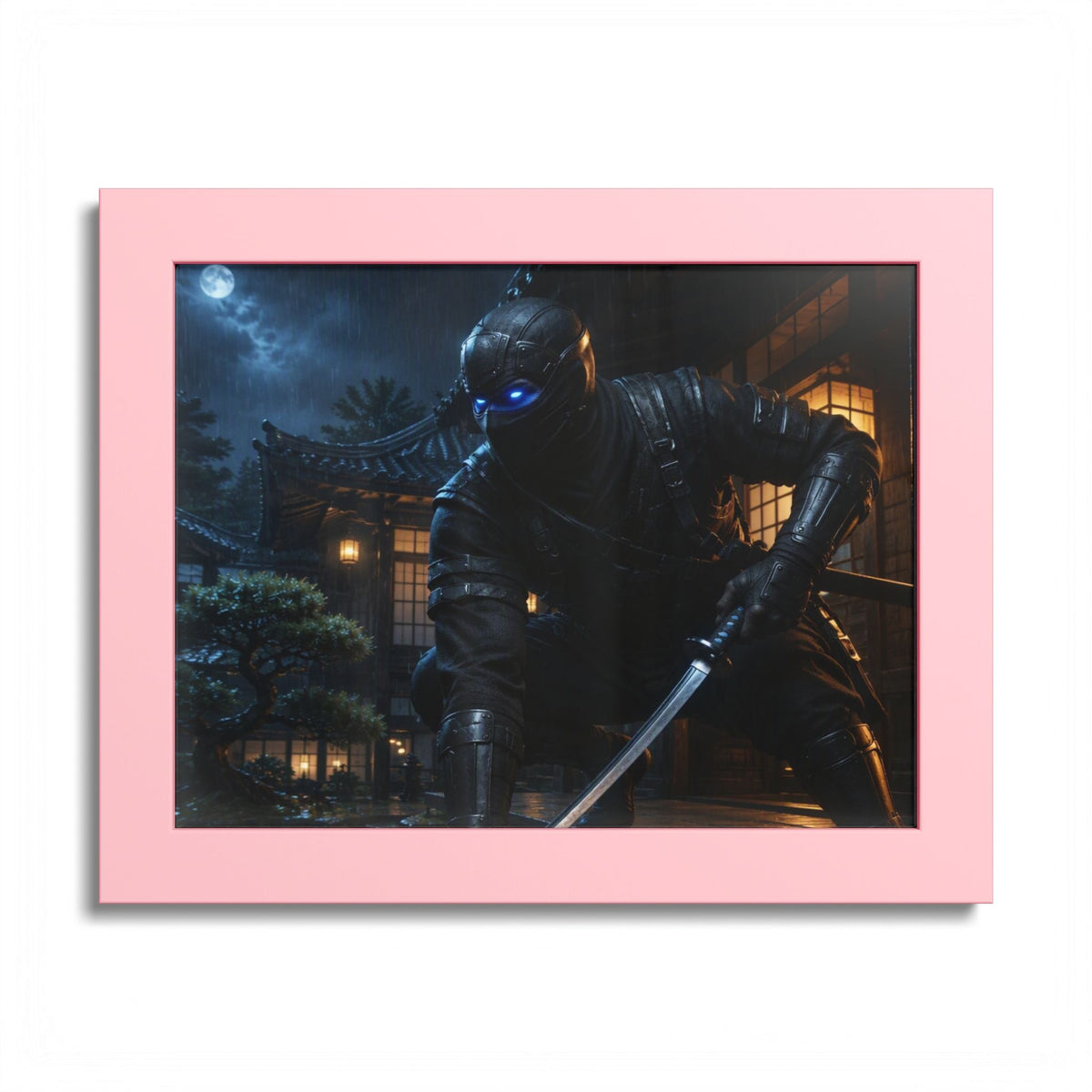 Ninja Night Scene Poster
