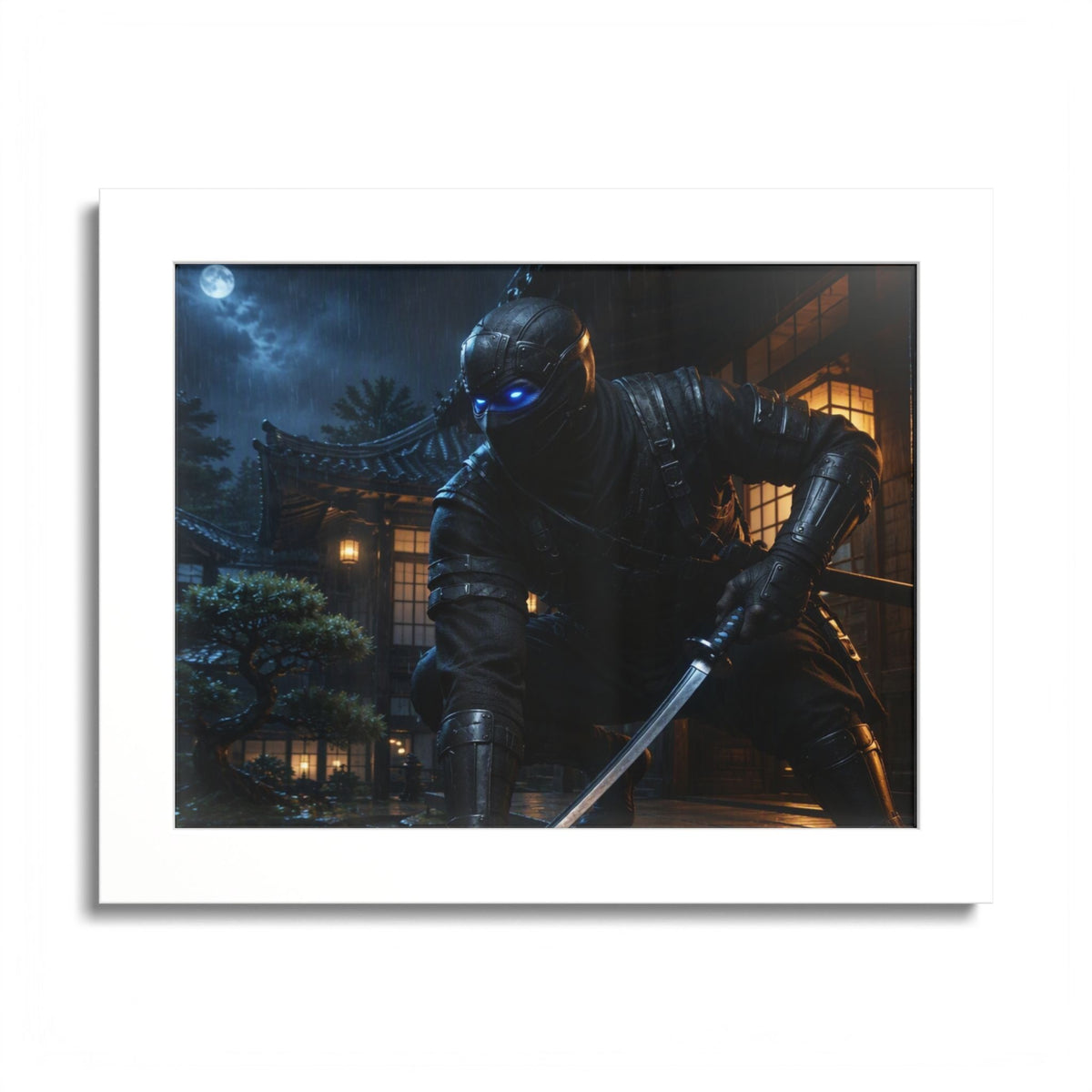 Ninja Night Scene Poster