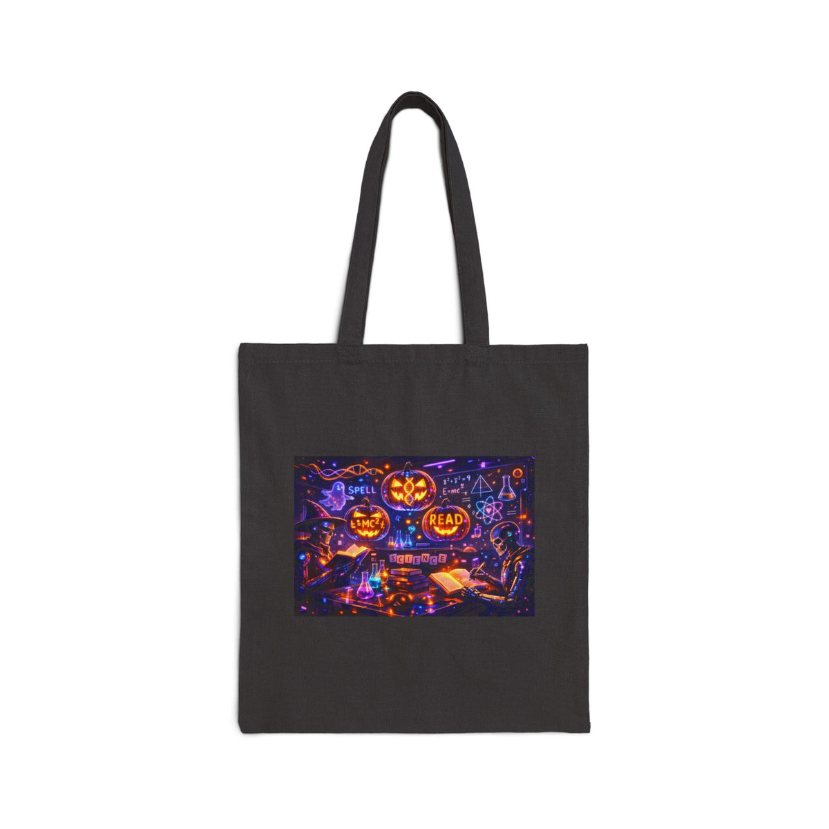 Halloween Pumpkin Patch Tote Bag — Spooky Jack-O'-Lantern Canvas Tote