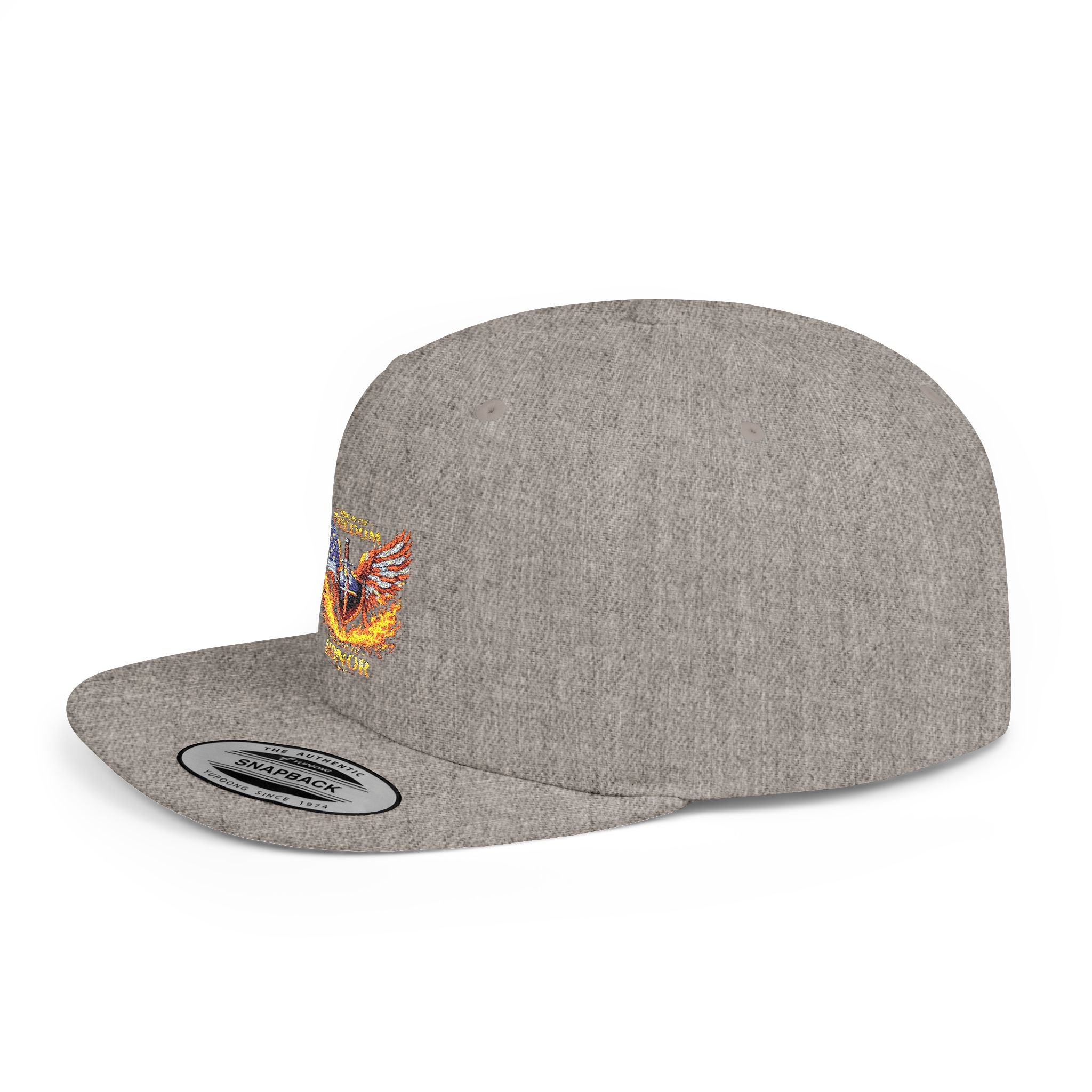 Snapback Hat — American Eagle Flames "Freedom Honor" Embroidered