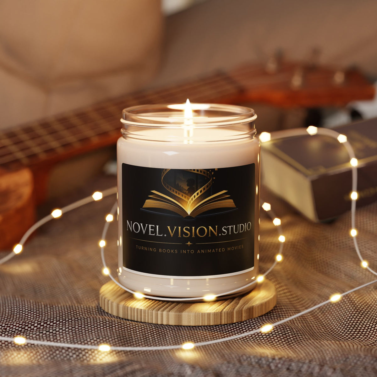 Novel Vision Studio Scented Soy Candle — 9oz Book Lover’s Aromatherapy Candle