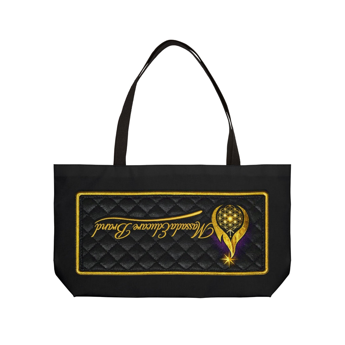 Weekender Tote Bag — Massada Educare Brand Quilted Logo Travel Tote
