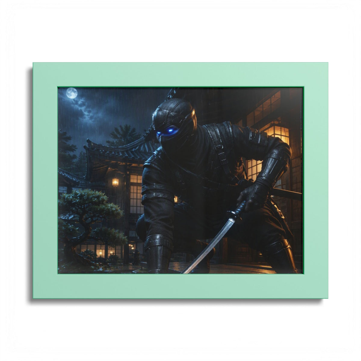 Ninja Night Scene Poster