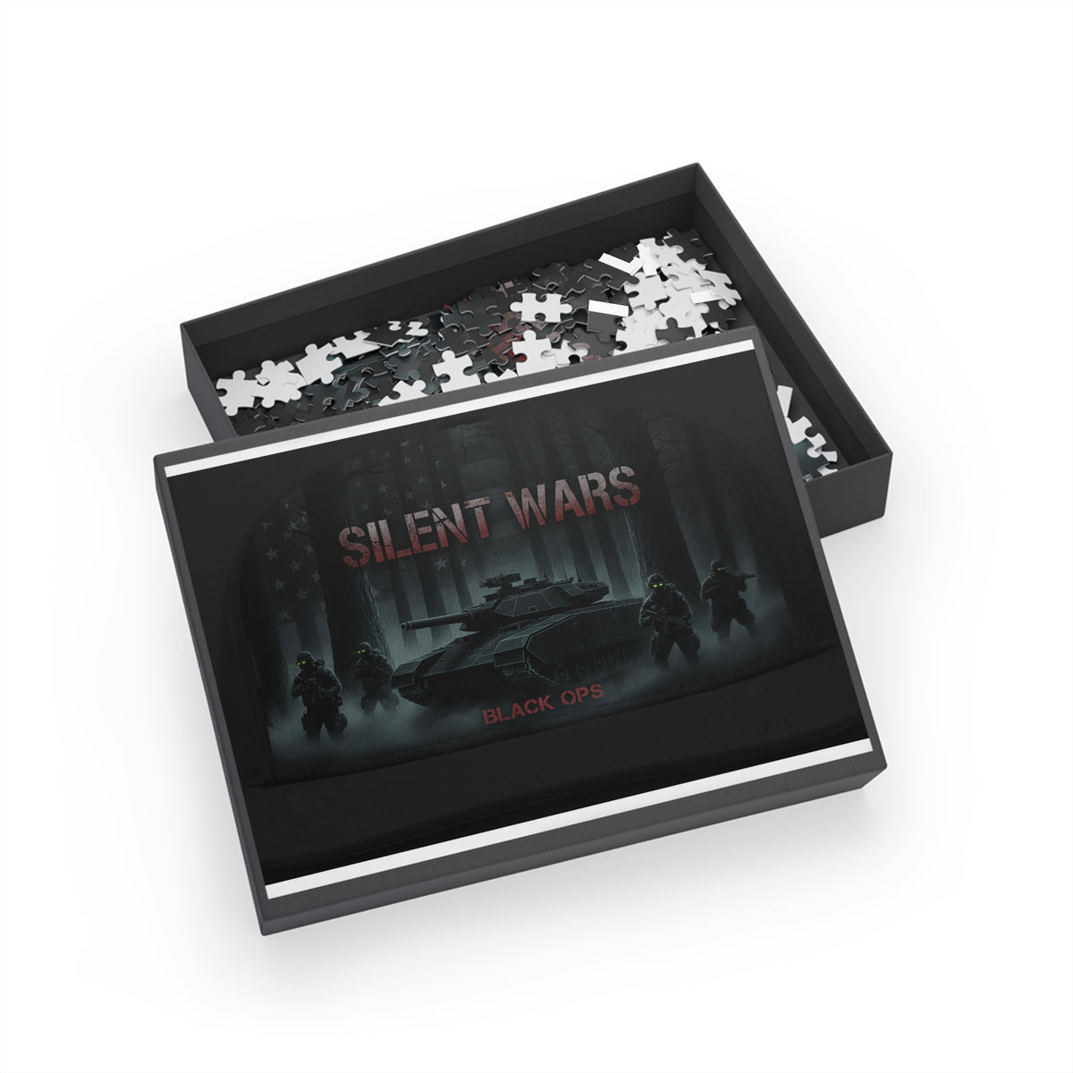 Silent Wars Military Tank Puzzle – Black Ops Tactical 500/1000-Piece Jigsaw