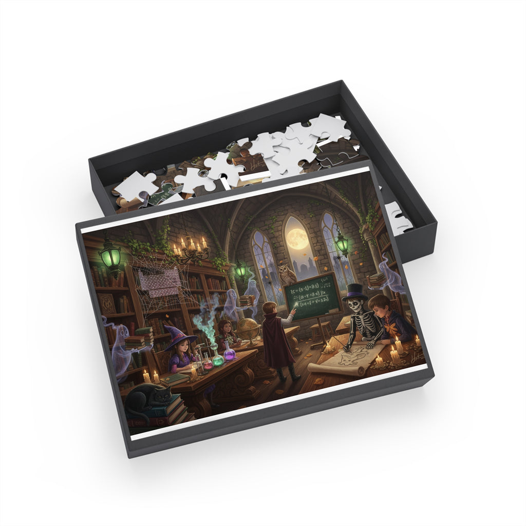 Mystical Classroom Puzzle — Witchcraft Library Scene (96–1000 pc)