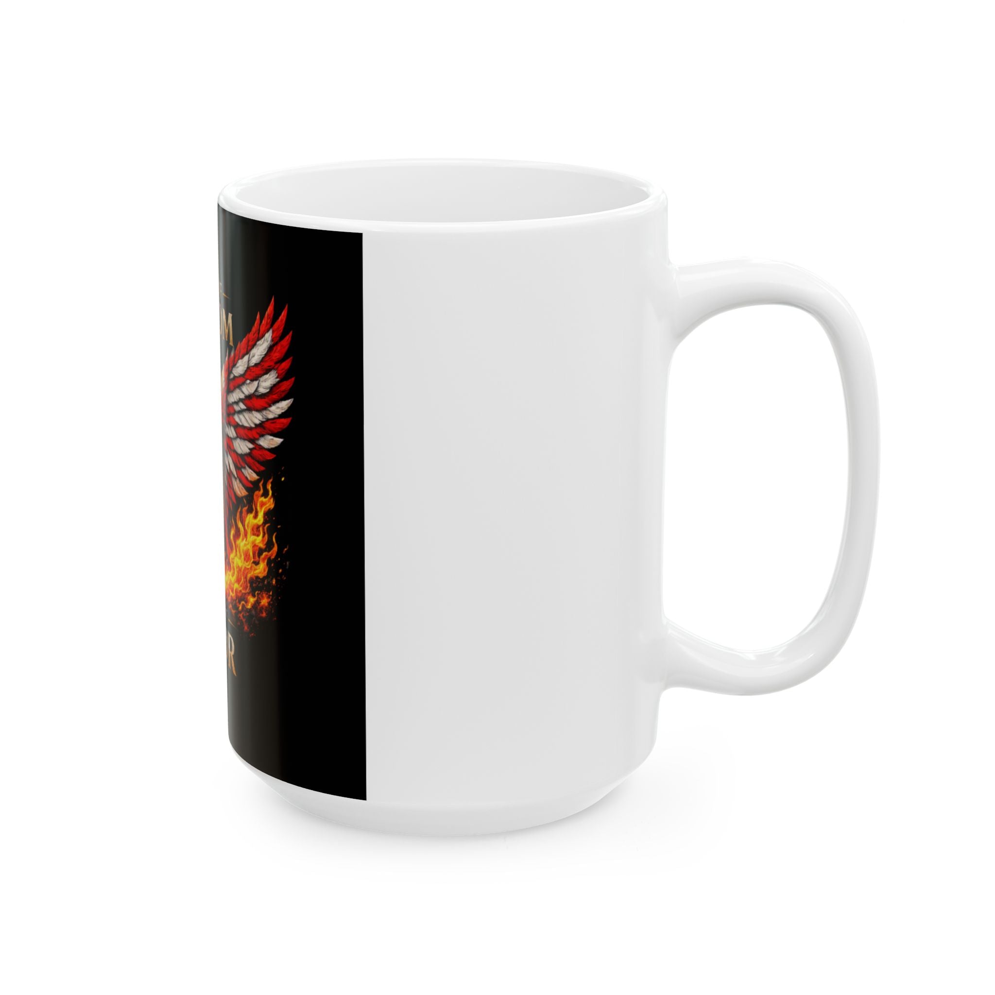 Wings of Freedom Ceramic Mug — "Armor of Honor" Patriotic USA Eagle & Shield Coffee Cup (11oz/15oz)