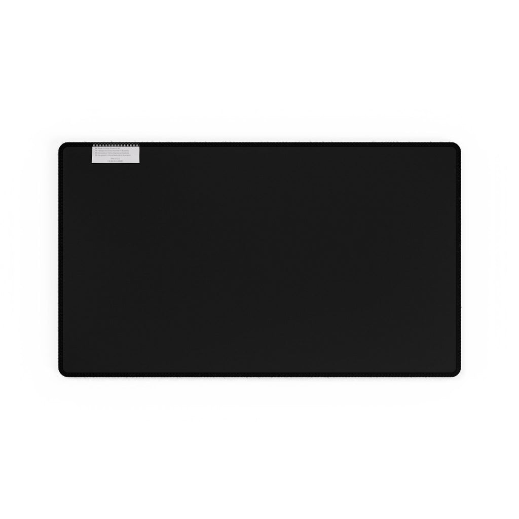 City Nightscape Desk Mat — Rainy Neon Skyline Large Mousepad