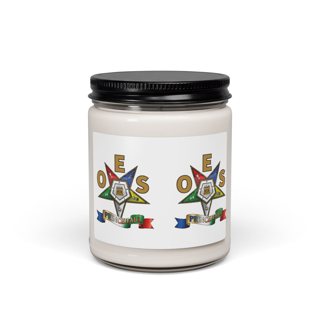 9oz Scented Soy Candle with OES Emblem — Fragrant Gift for Eastern Star Members