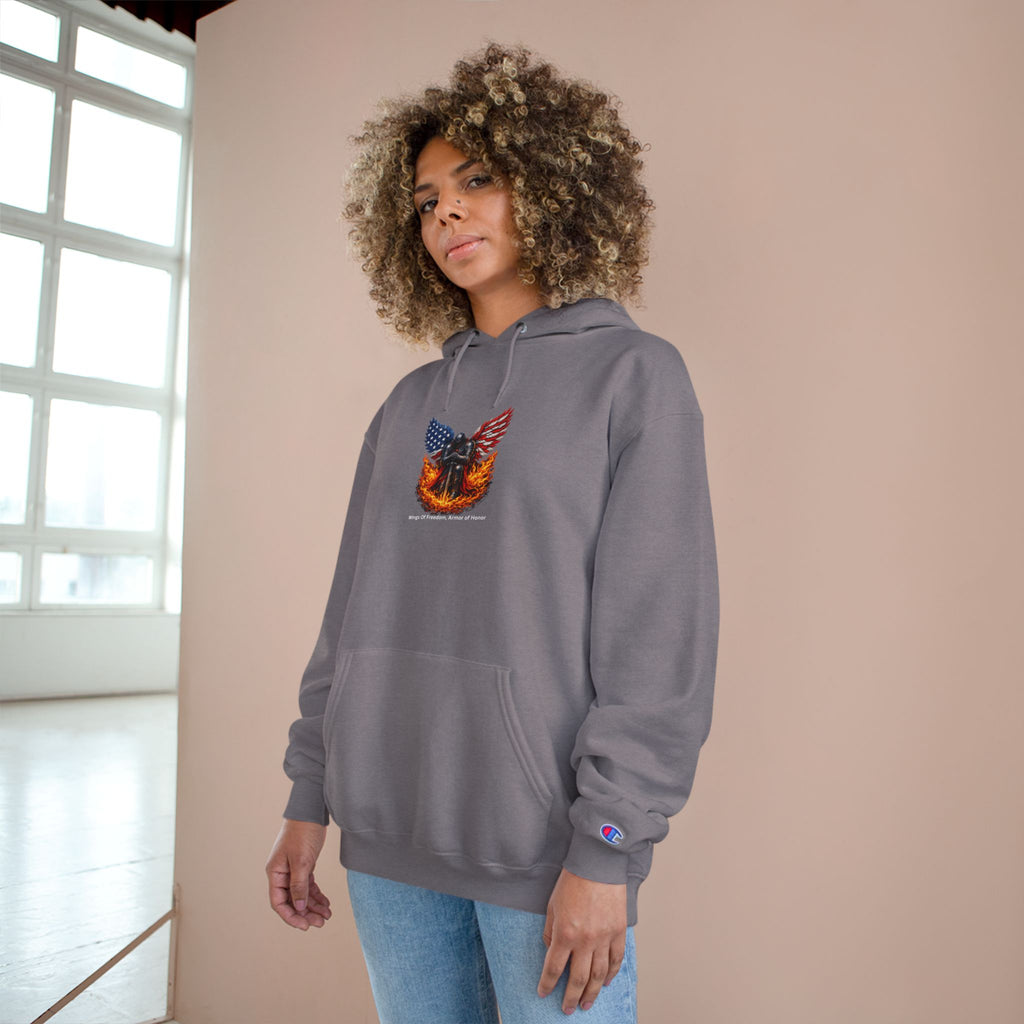 Patriotic Eagle & Shield Hoodie — Freedom Honor Graphic