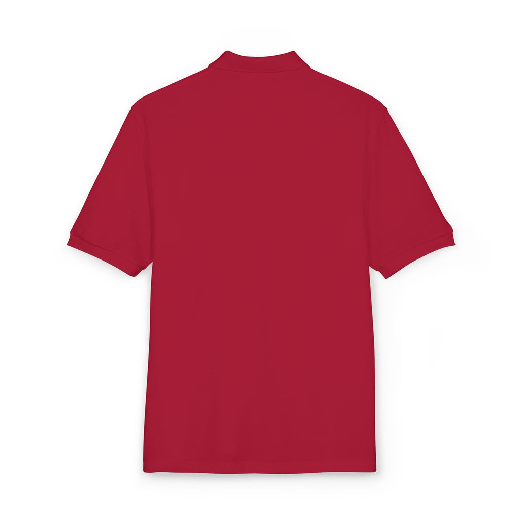 Masonic-Embroidered Gold Fleur-de-Lis Polo Shirt