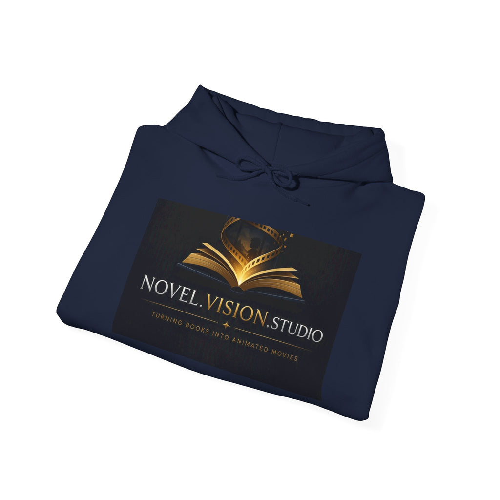 Novel Vision Studio Hoodie — Gold Book Logo Pullover