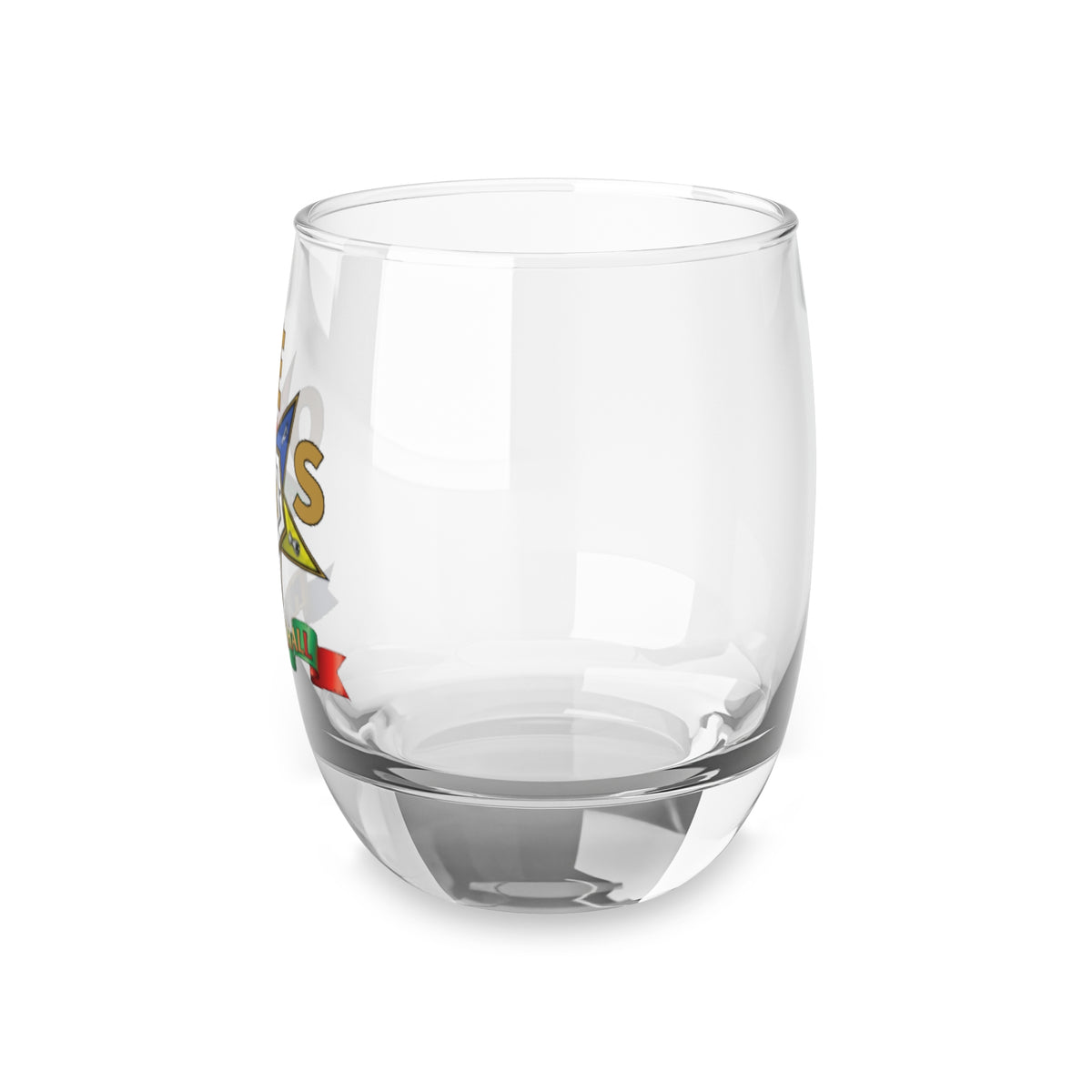 OES Order of the Eastern Star Whiskey Glass — Masonic Fraternal Logo Spirit Glass