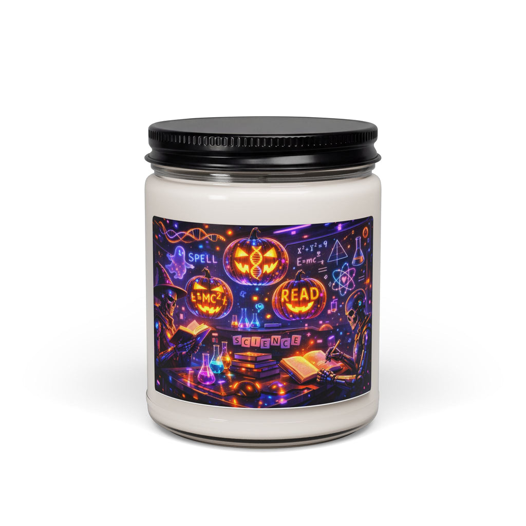 Halloween Witchy Reading Soy Candle — Scented 9oz Jar (Spell • Read • Pumpkin)