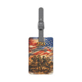 250th Anniversary Patriotic Luggage Tag — American Flag & Soldiers Rectangle