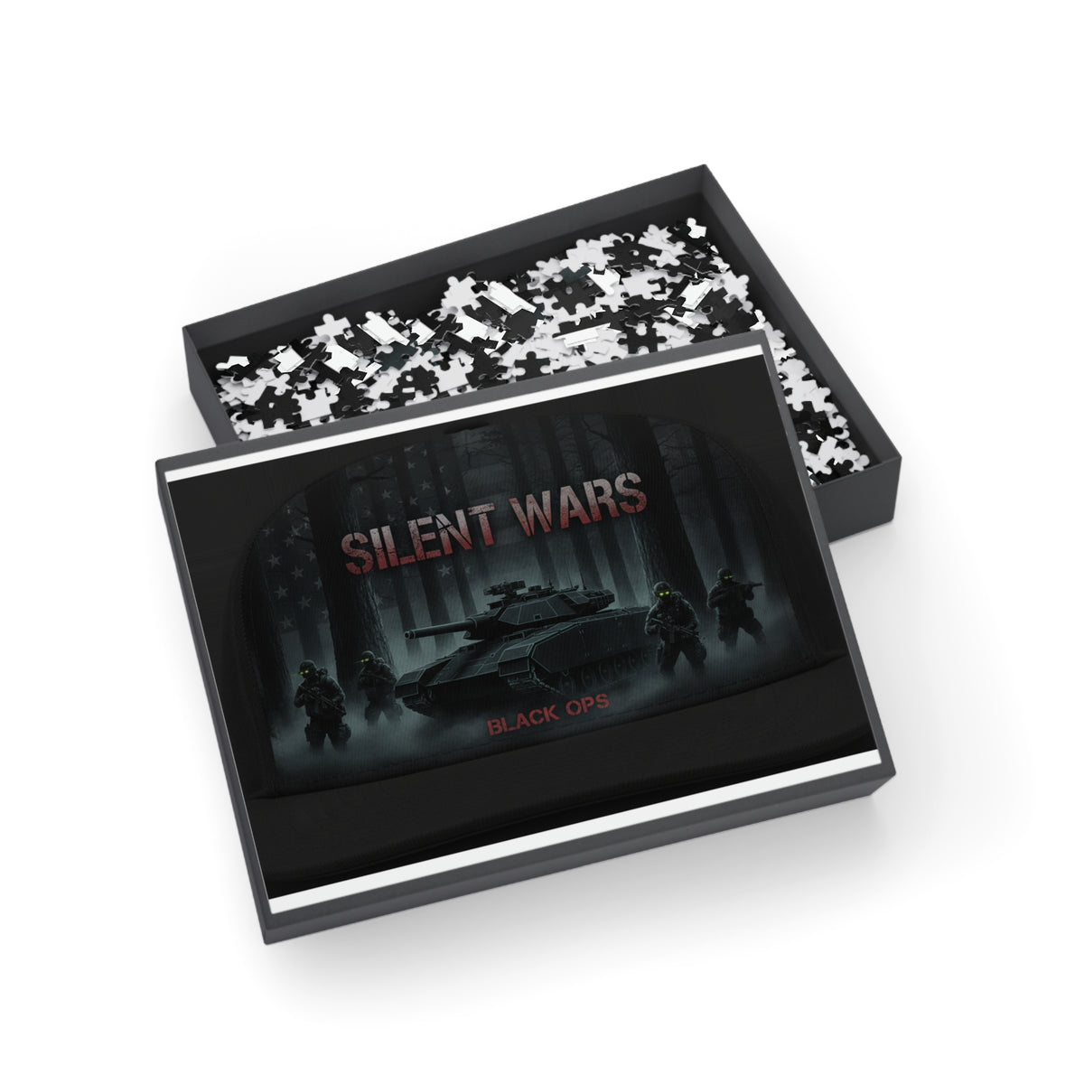 Silent Wars Military Tank Puzzle – Black Ops Tactical 500/1000-Piece Jigsaw
