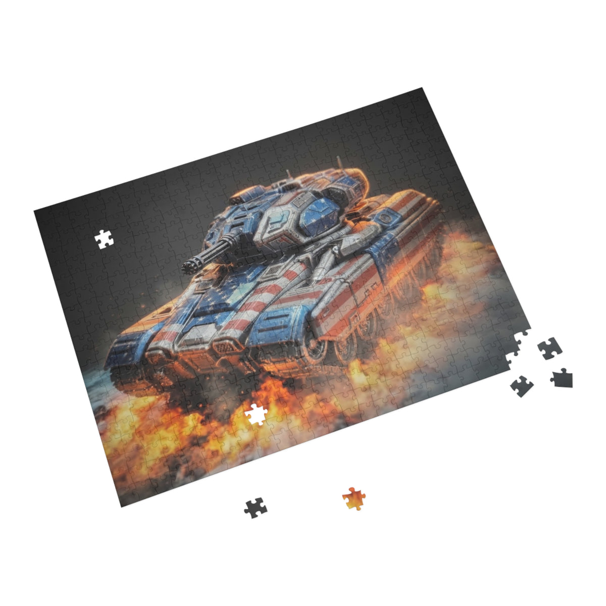 Tank Explosion Puzzle — Military Vehicle Jigsaw (96/252/500/1000 pcs)