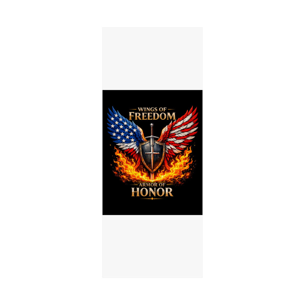 Patriotic Wings of Freedom Matte Poster — "Wings of Freedom, Armor of Honor"