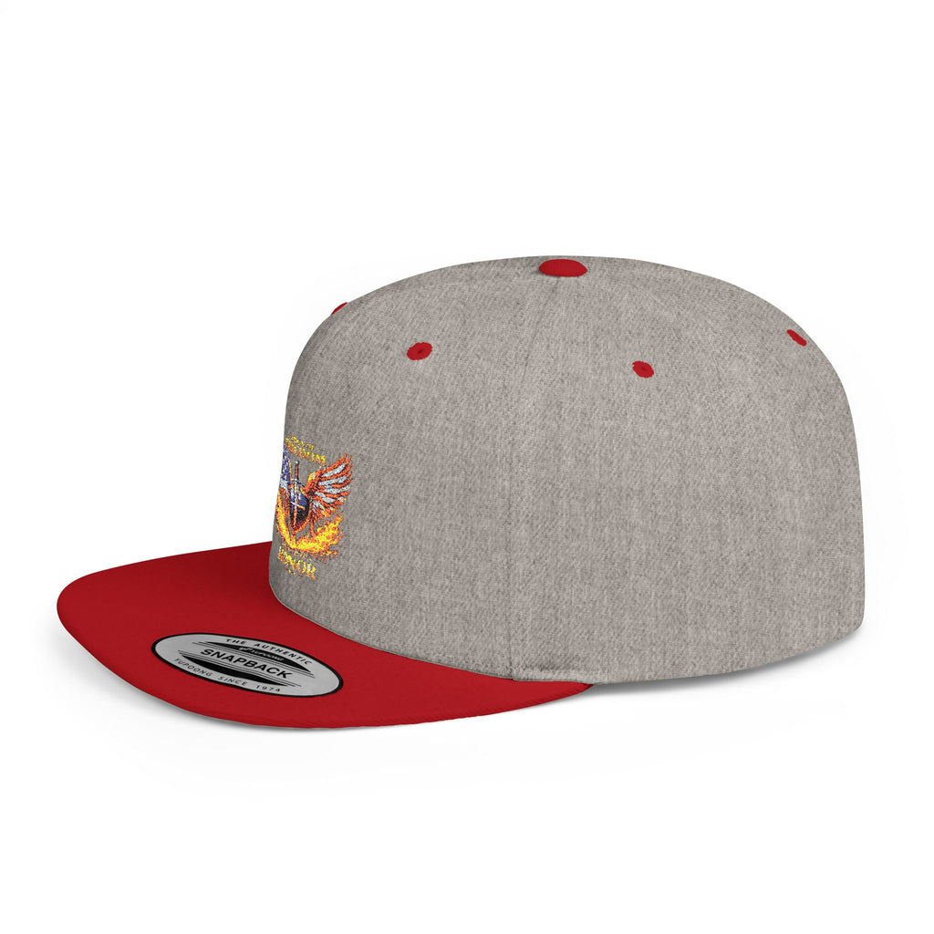 Snapback Hat — American Eagle Flames "Freedom Honor" Embroidered