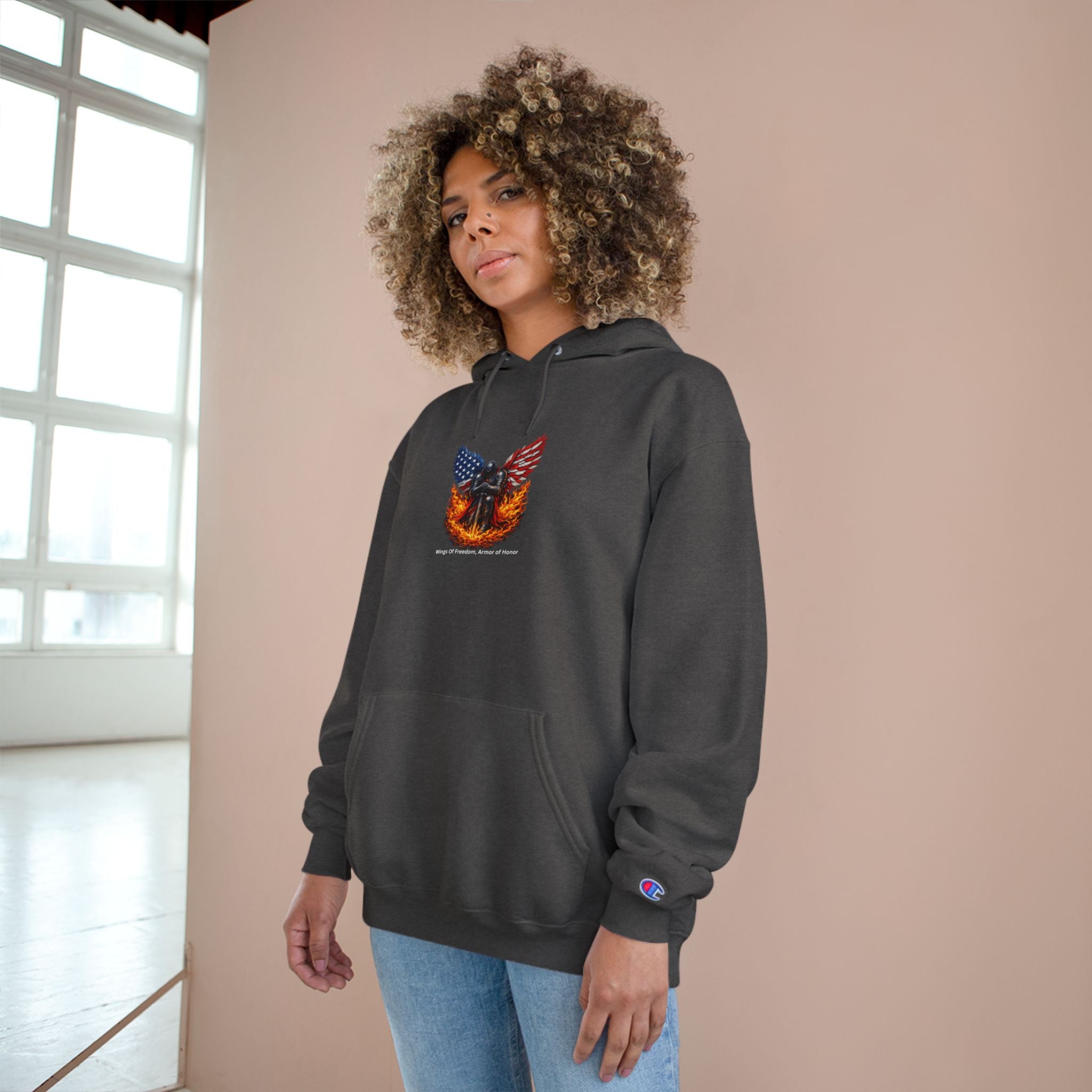 Patriotic Eagle & Shield Hoodie — Freedom Honor Graphic