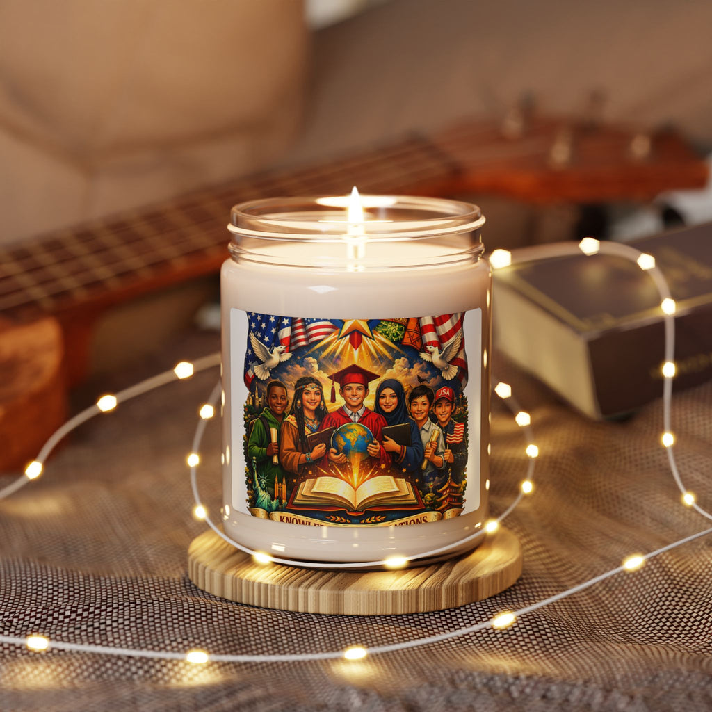 Patriotic Graduation Soy Candle — "United We Learn" 9oz