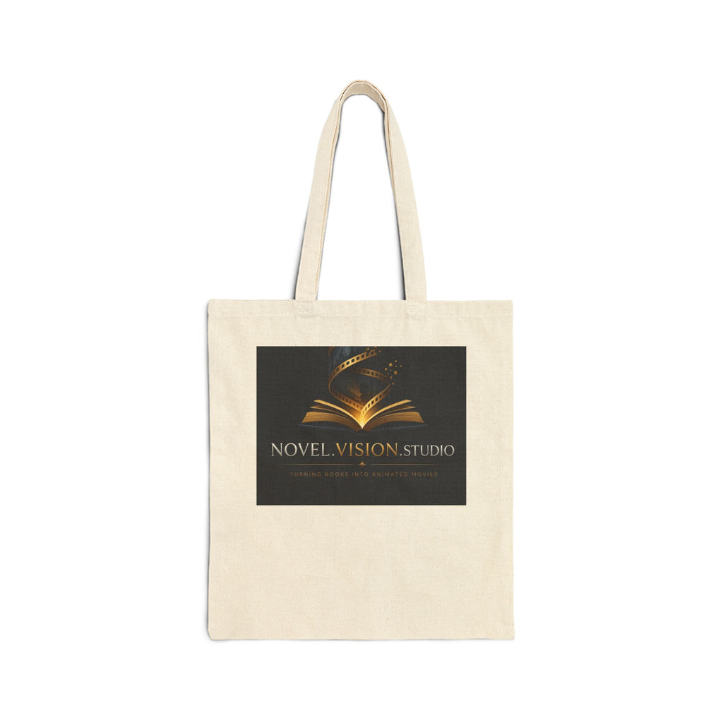 Novel Vision Studio Canvas Tote Bag — Golden Book Logo Cotton Shopper
