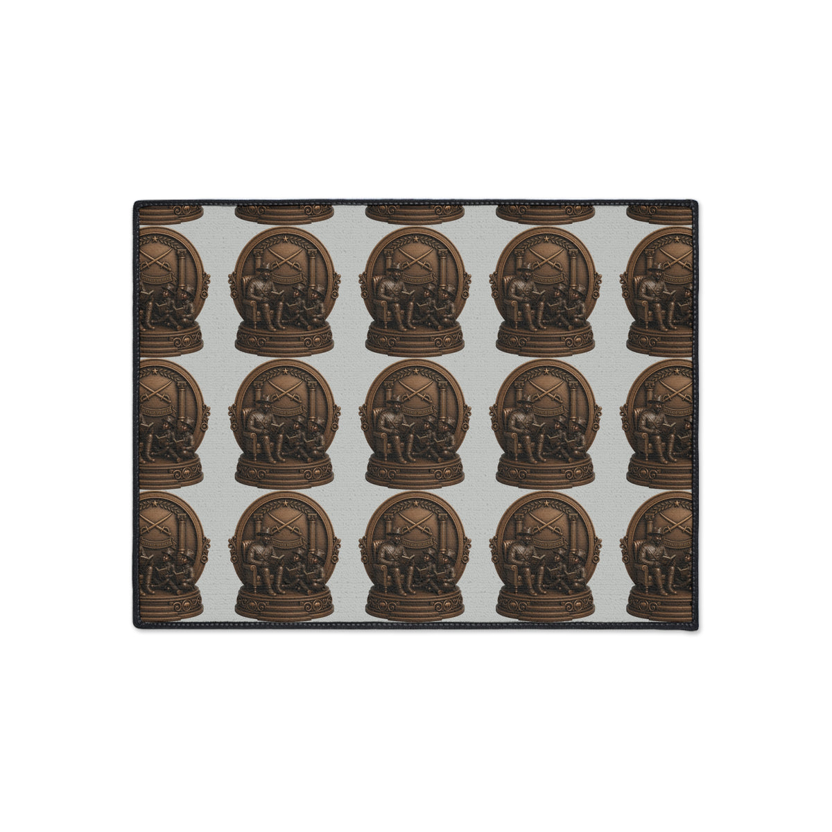 Bronze Nautical Emblem Heavy-Duty Floor Mat