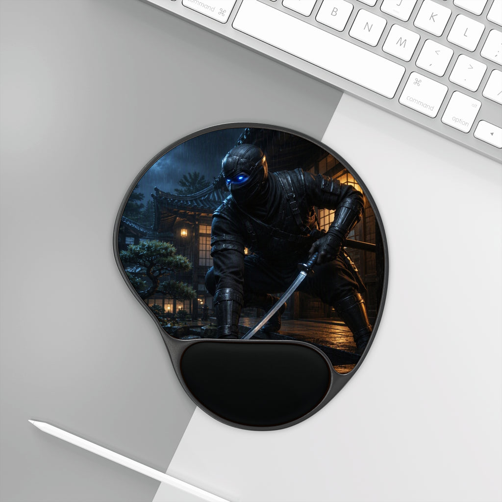Ninja Night Scene Ergonomic Mouse Pad with Wrist Rest