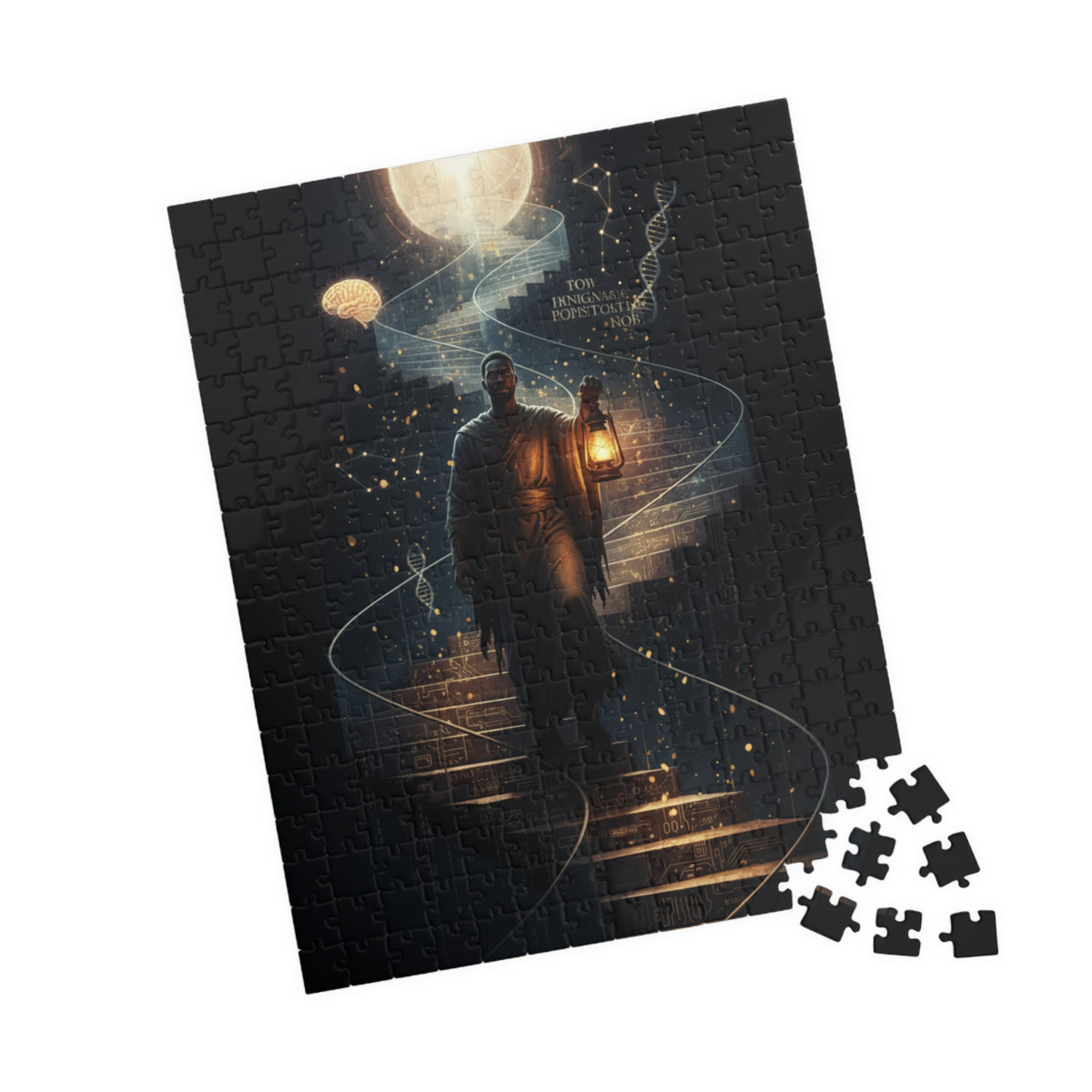 Mystic Lantern Staircase Puzzle — Moonlit Fantasy Jigsaw (110–1014 pcs)