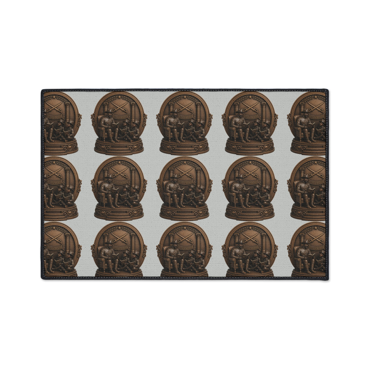 Bronze Nautical Emblem Heavy-Duty Floor Mat
