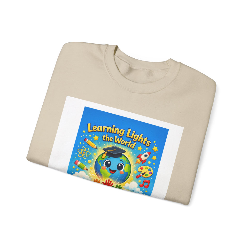 Learning Lights Crewneck Sweatshirt – Kids’ Educational Globe Design