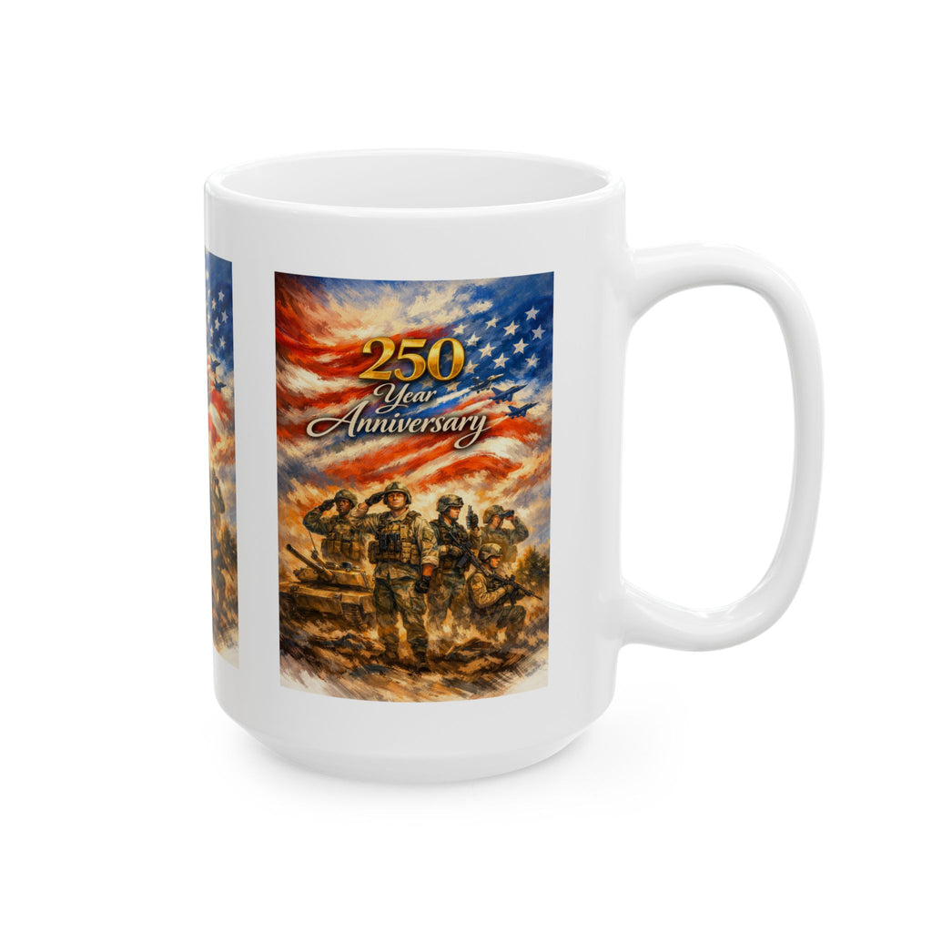 250 Year Anniversary American Flag Military Coffee Mug