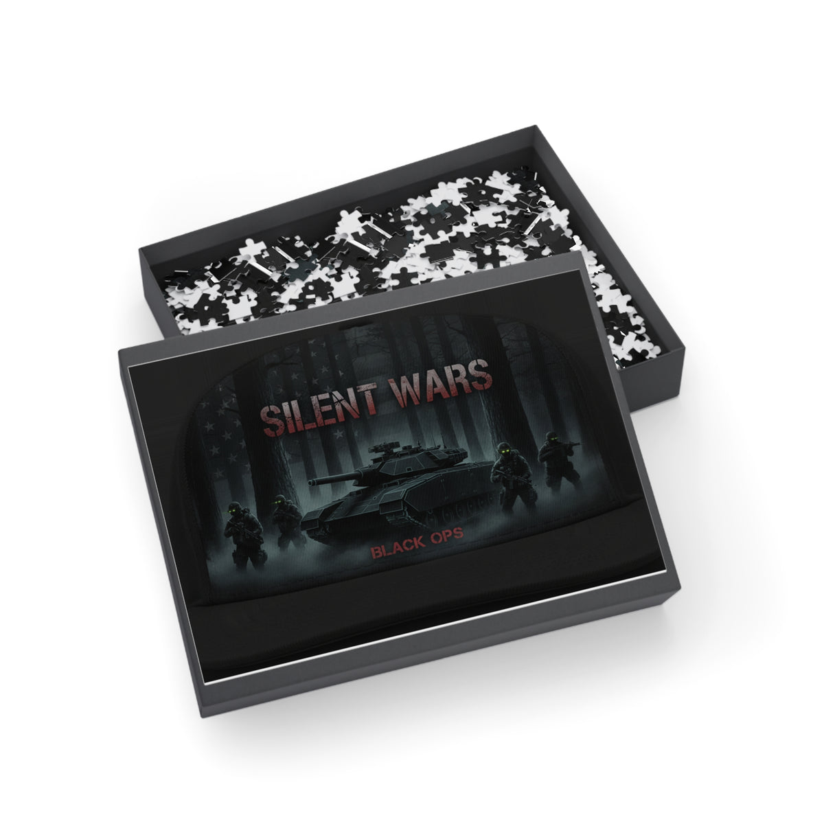 Silent Wars Military Tank Puzzle – Black Ops Tactical 500/1000-Piece Jigsaw