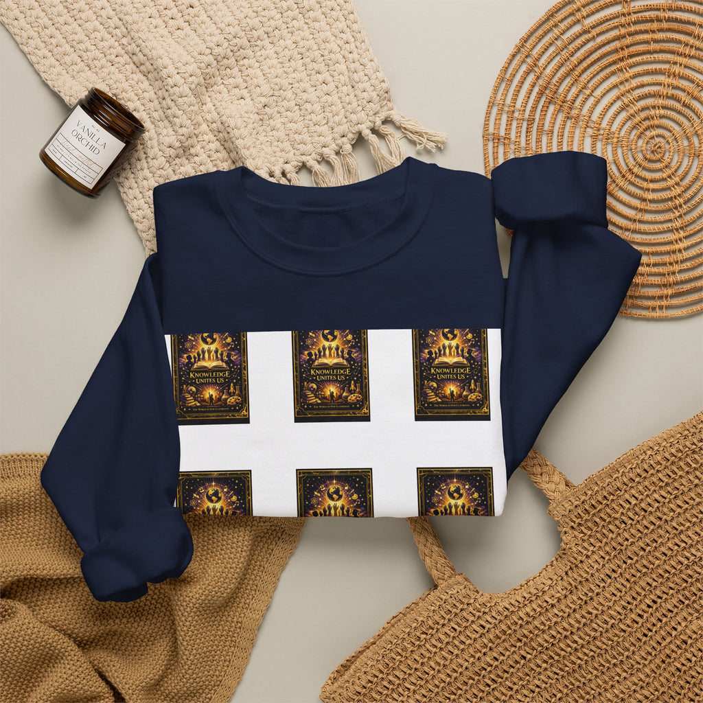 Crewneck Sweatshirt — Vintage Candles Grid Graphic