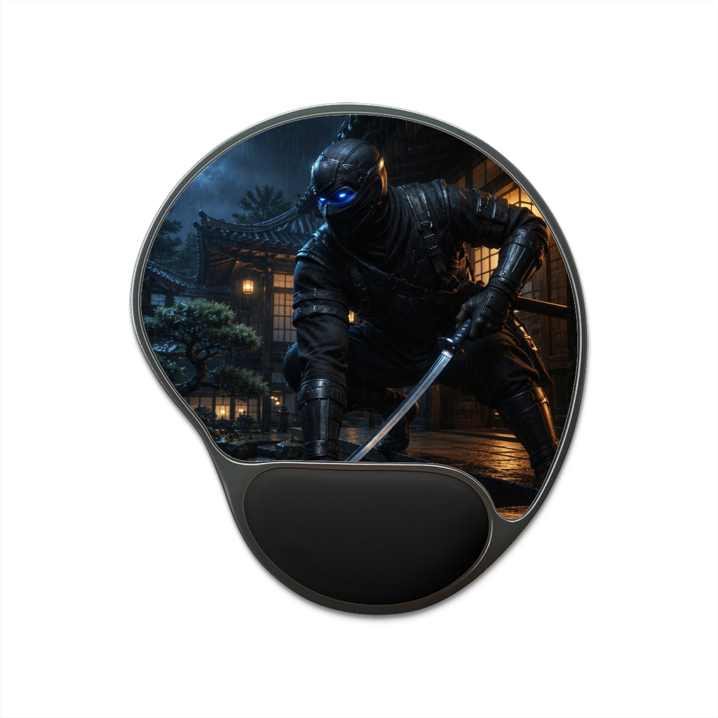 Ninja Night Scene Ergonomic Mouse Pad with Wrist Rest
