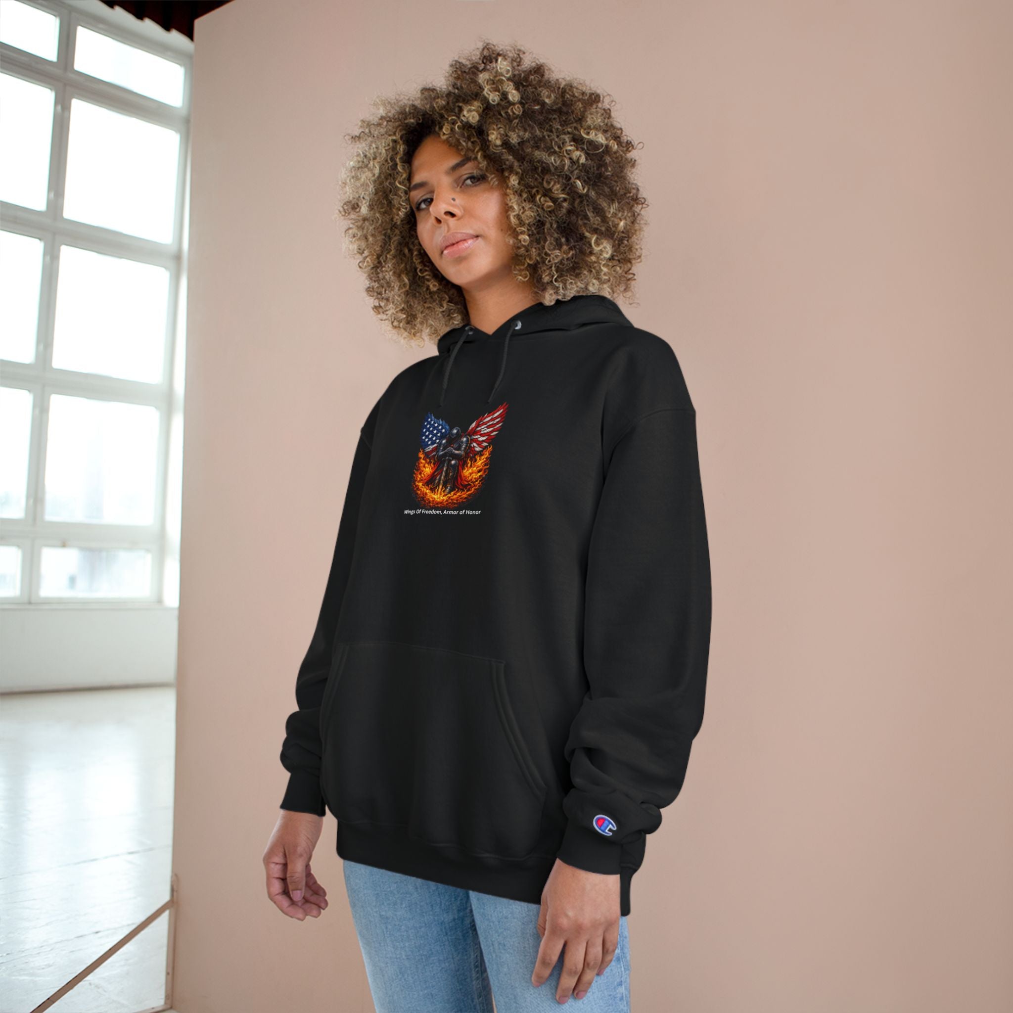 Patriotic Eagle & Shield Hoodie — Freedom Honor Graphic