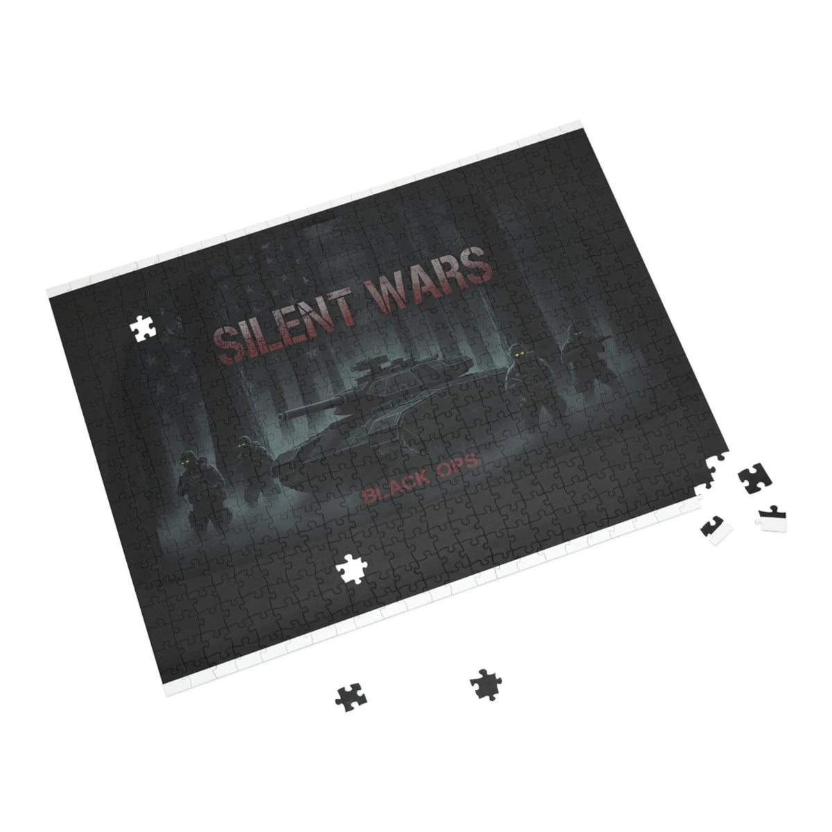 Silent Wars Military Tank Puzzle – Black Ops Tactical 500/1000-Piece Jigsaw