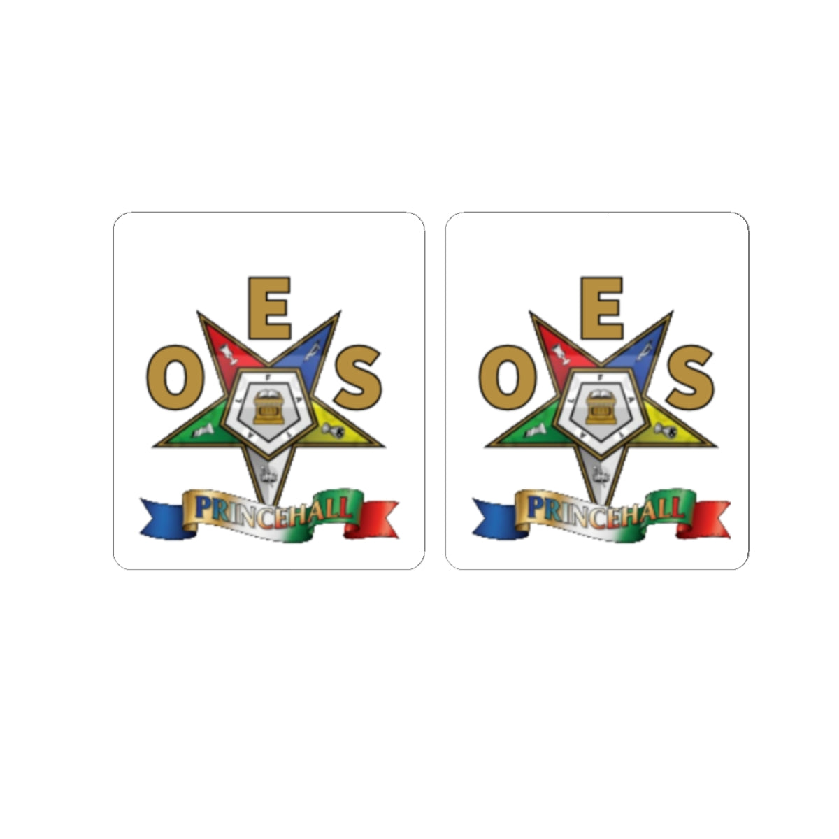 Prince Hall OES Emblem Stickers — Order of the Eastern Star Kiss-Cut Sticker Pack