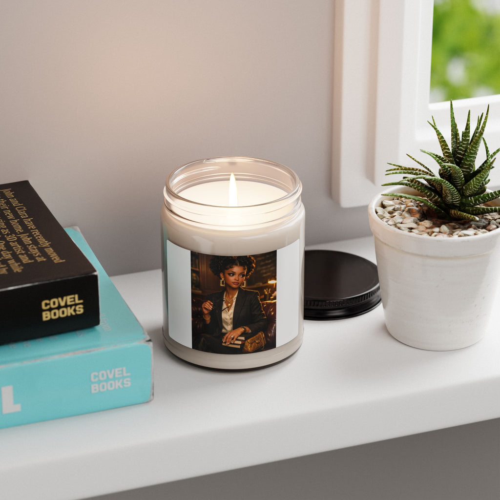 Luxury Scented Soy Candle — Sophisticated Portrait Aromatherapy (9 oz)
