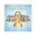 Gold Awareness Ribbon Sticker — "Proud Supporter: Hope & Healing"