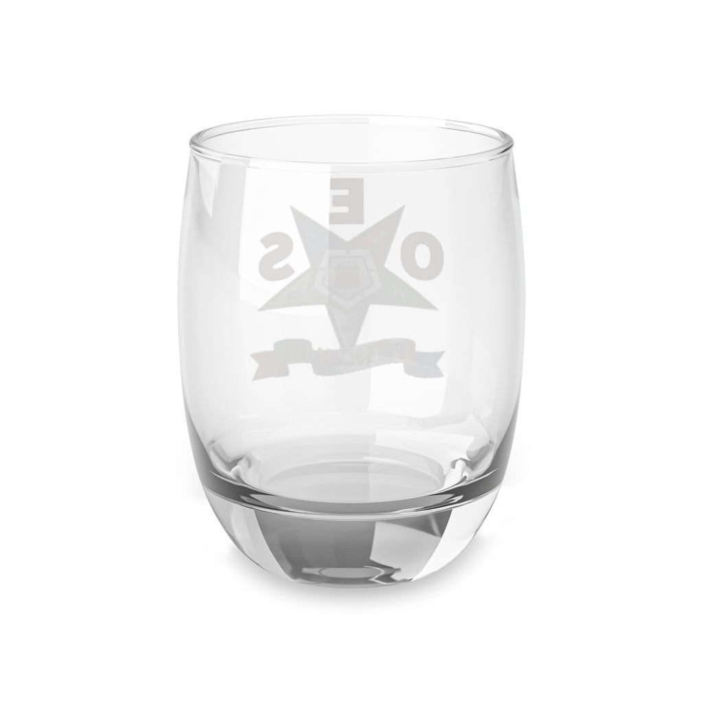 OES Order of the Eastern Star Whiskey Glass — Masonic Fraternal Logo Spirit Glass