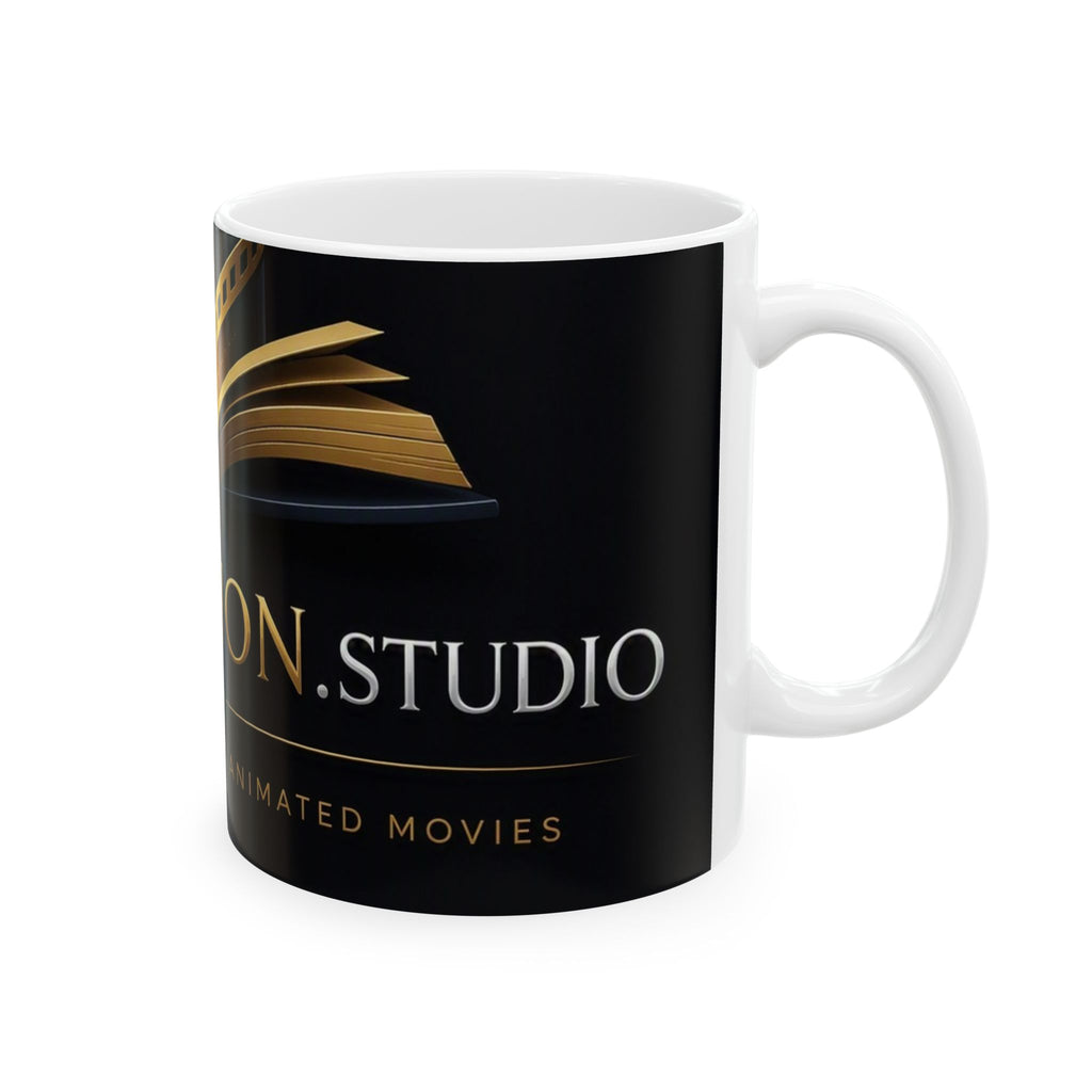 Golden Storybook Ceramic Mug — Magical Reading & Film Lover Gift (11oz/15oz)