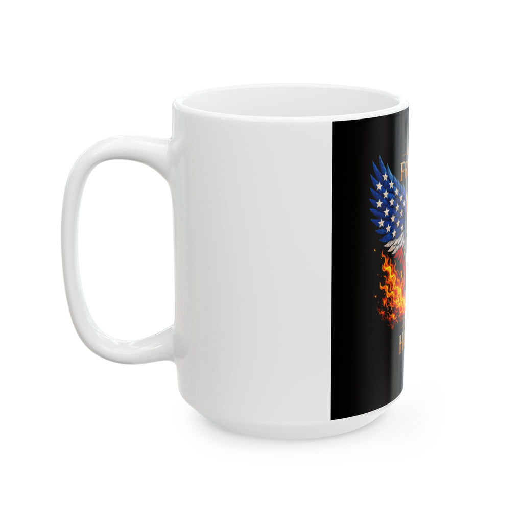 Wings of Freedom Ceramic Mug — "Armor of Honor" Patriotic USA Eagle & Shield Coffee Cup (11oz/15oz)