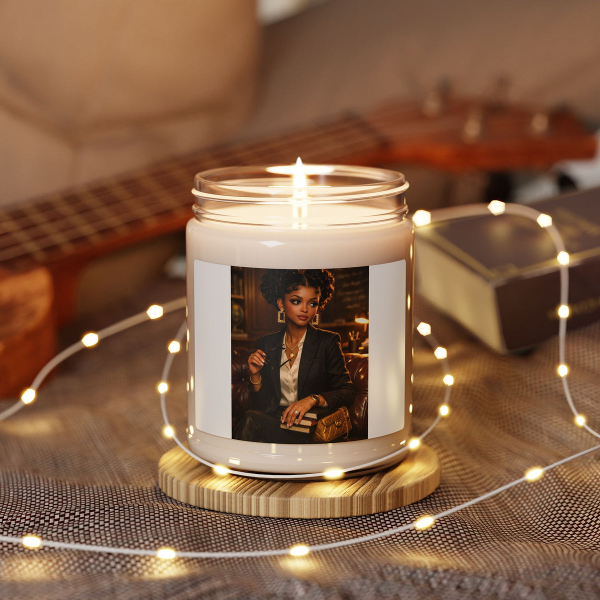 Luxury Scented Soy Candle — Sophisticated Portrait Aromatherapy (9 oz)
