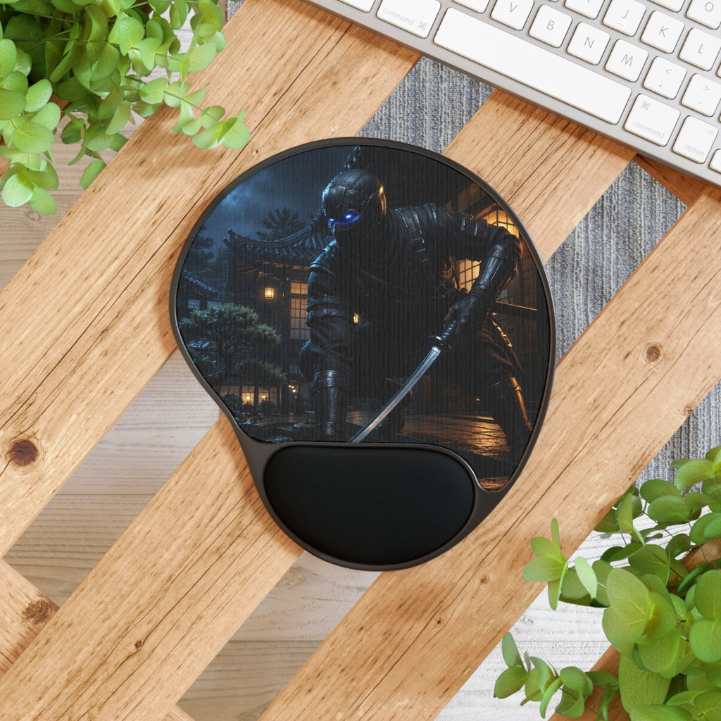Ninja Night Scene Ergonomic Mouse Pad with Wrist Rest